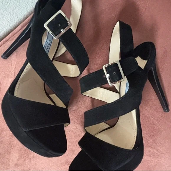Prada Black Strappy Heels - Picture 3 of 8